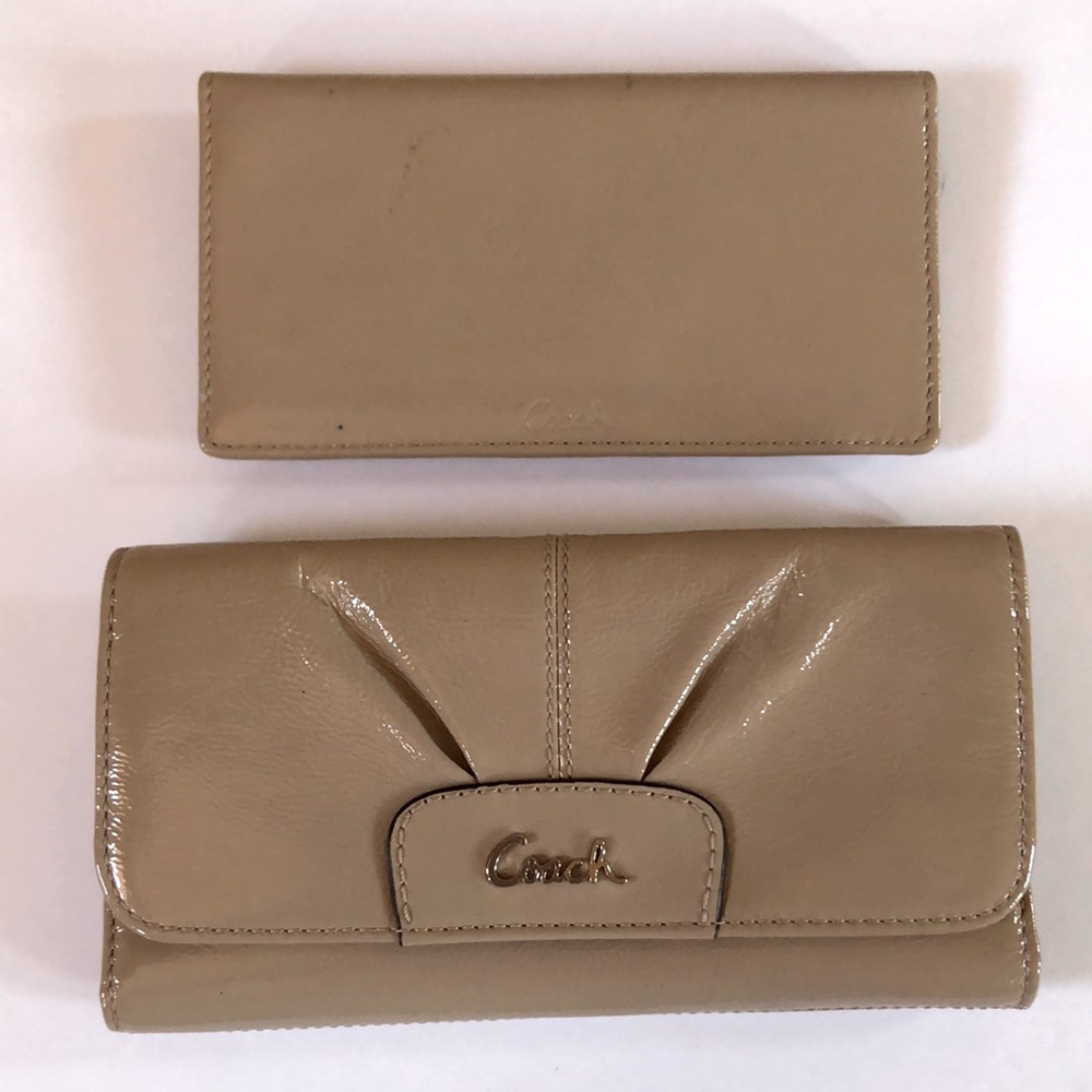 Coach Wallet & Checkbook Cover, Tan